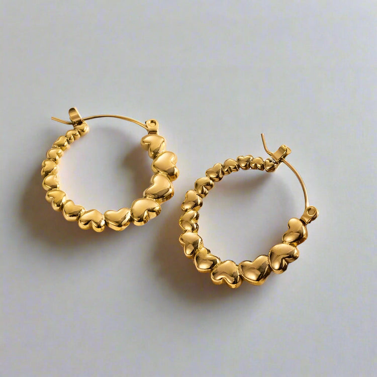 HEART LINK EARRINGS