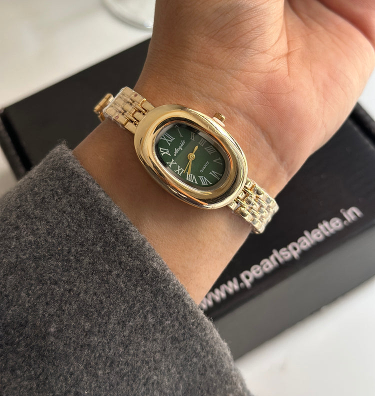 AVNI-VINTAGE-WATCH( GREEN DIAL)
