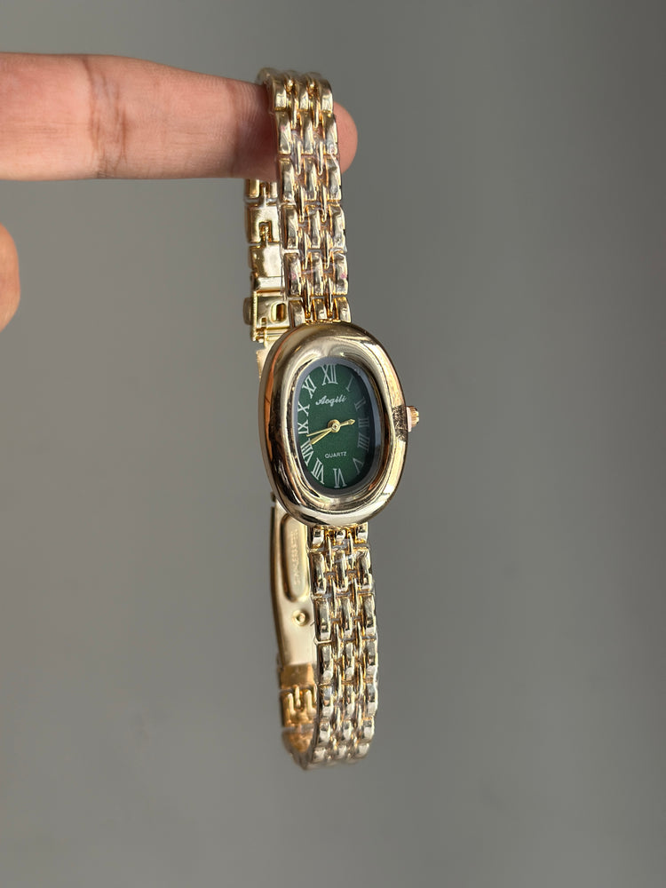 AVNI-VINTAGE-WATCH( GREEN DIAL)