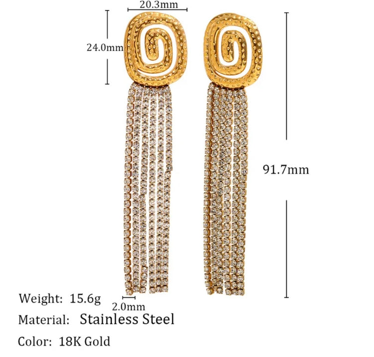 CRYSTAL- WAVY-LONG-EARRINGS