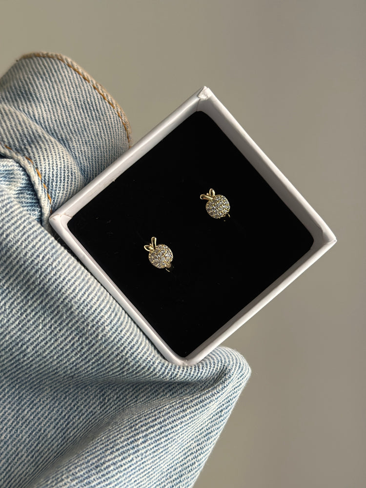 Mini-Diamond- Studded- Hoops