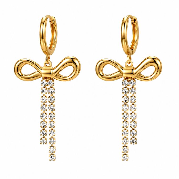 Bow- Crystal-Earrings