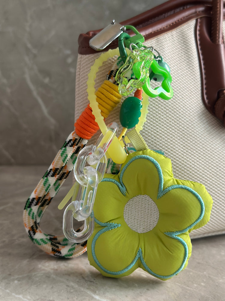 LIME BLOOM BAG CHARM