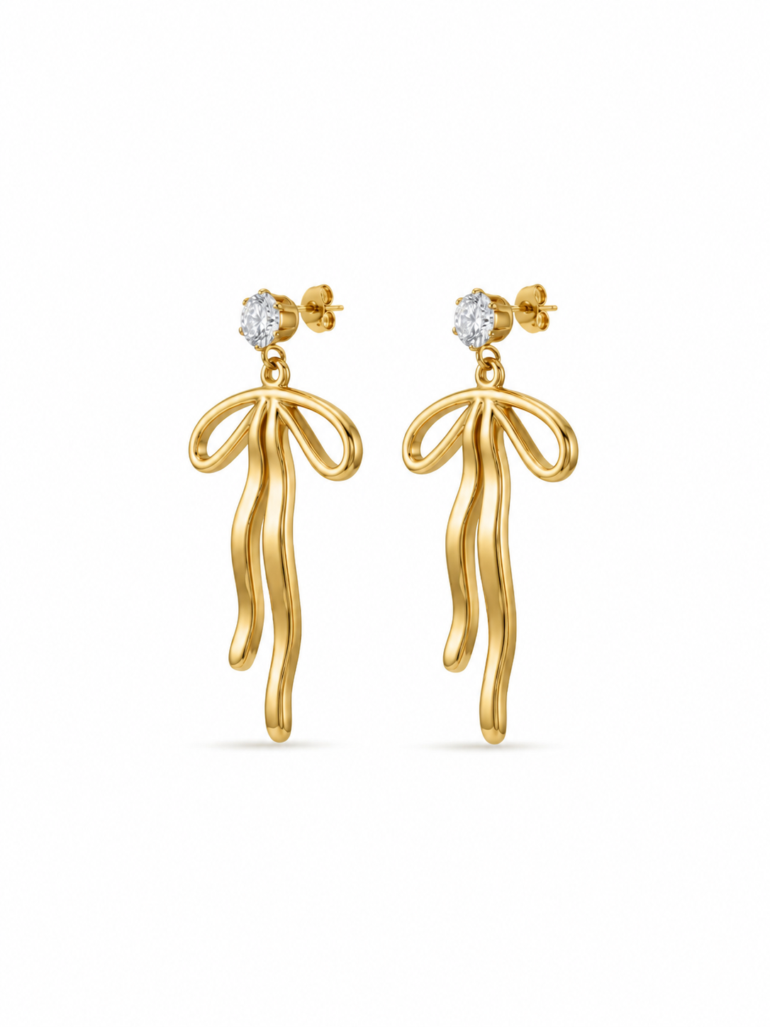 JAMMIE CRYSTAL BOW EARRINGS