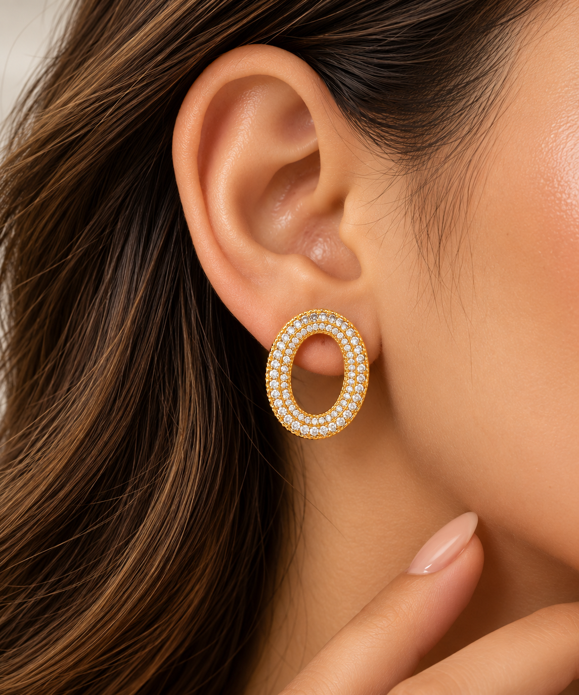 ELARA OVAL STUDS