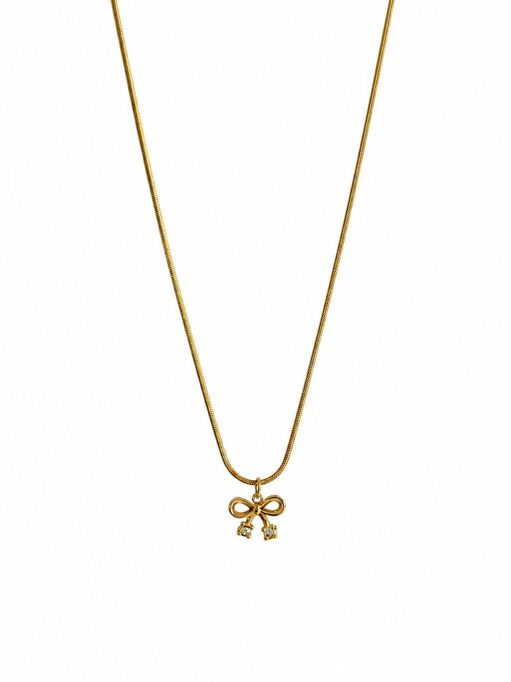 MINIMAL BOW NECKLACE