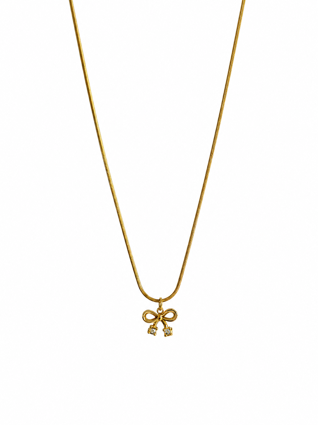 MINIMAL BOW NECKLACE