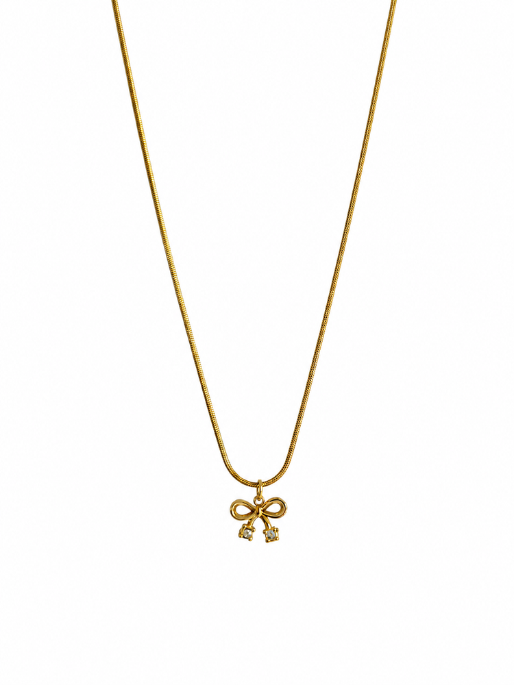 MINIMAL BOW NECKLACE