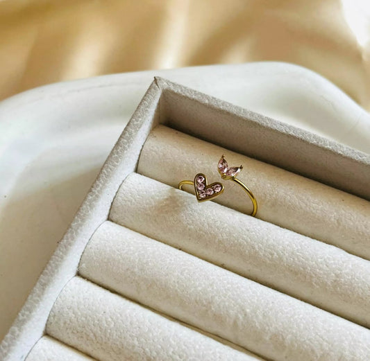 HEART-ADJUSTABLE- RING