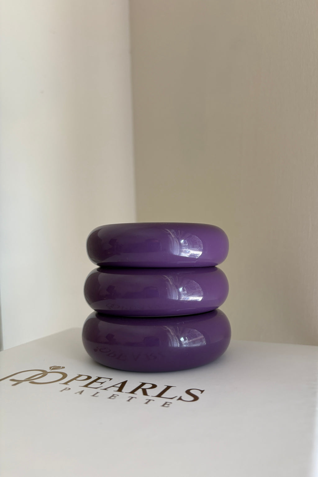 Plum Chunky Stack Bangles( SET OF 3)