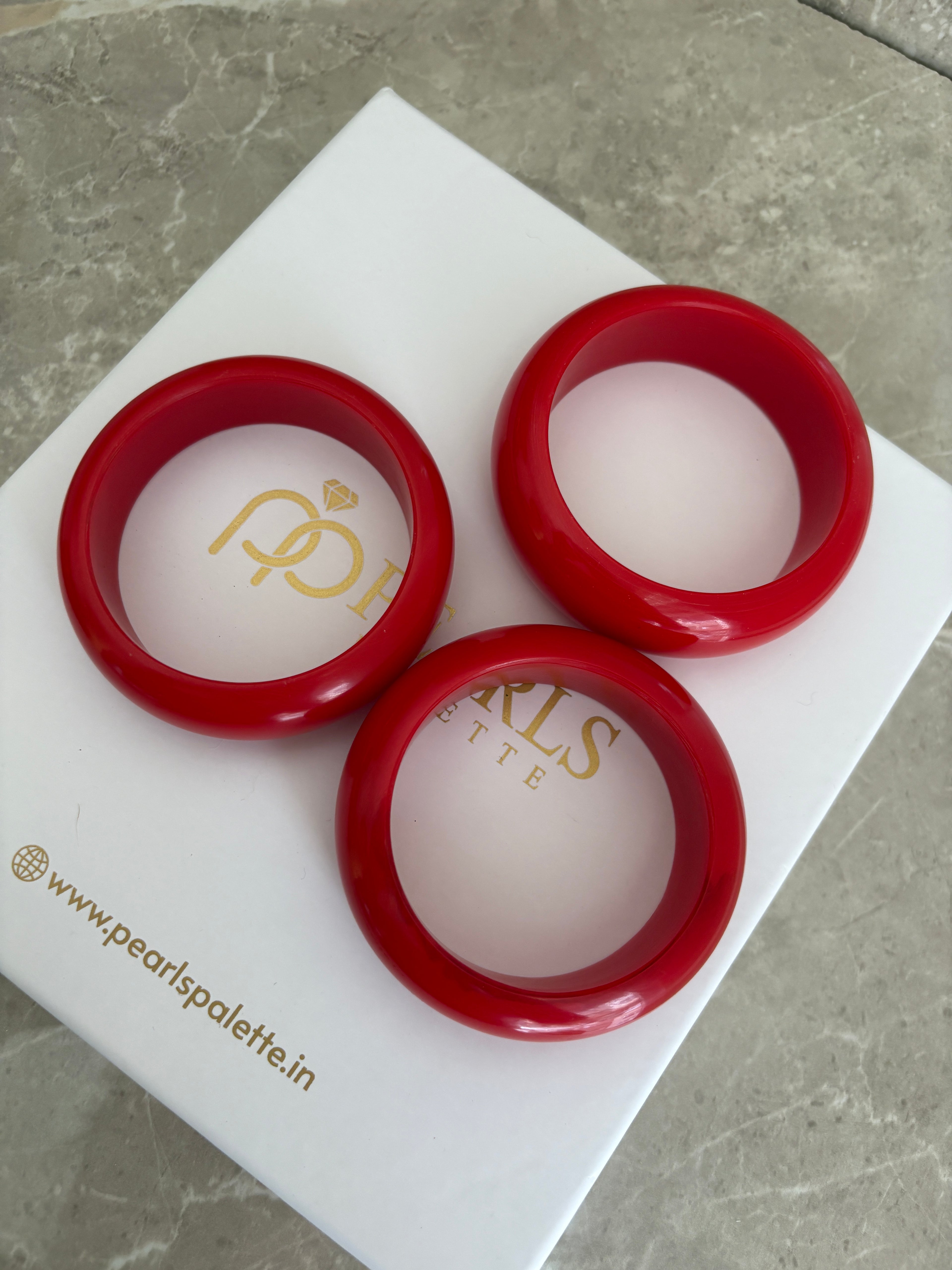Cherry Red Dome Bangles