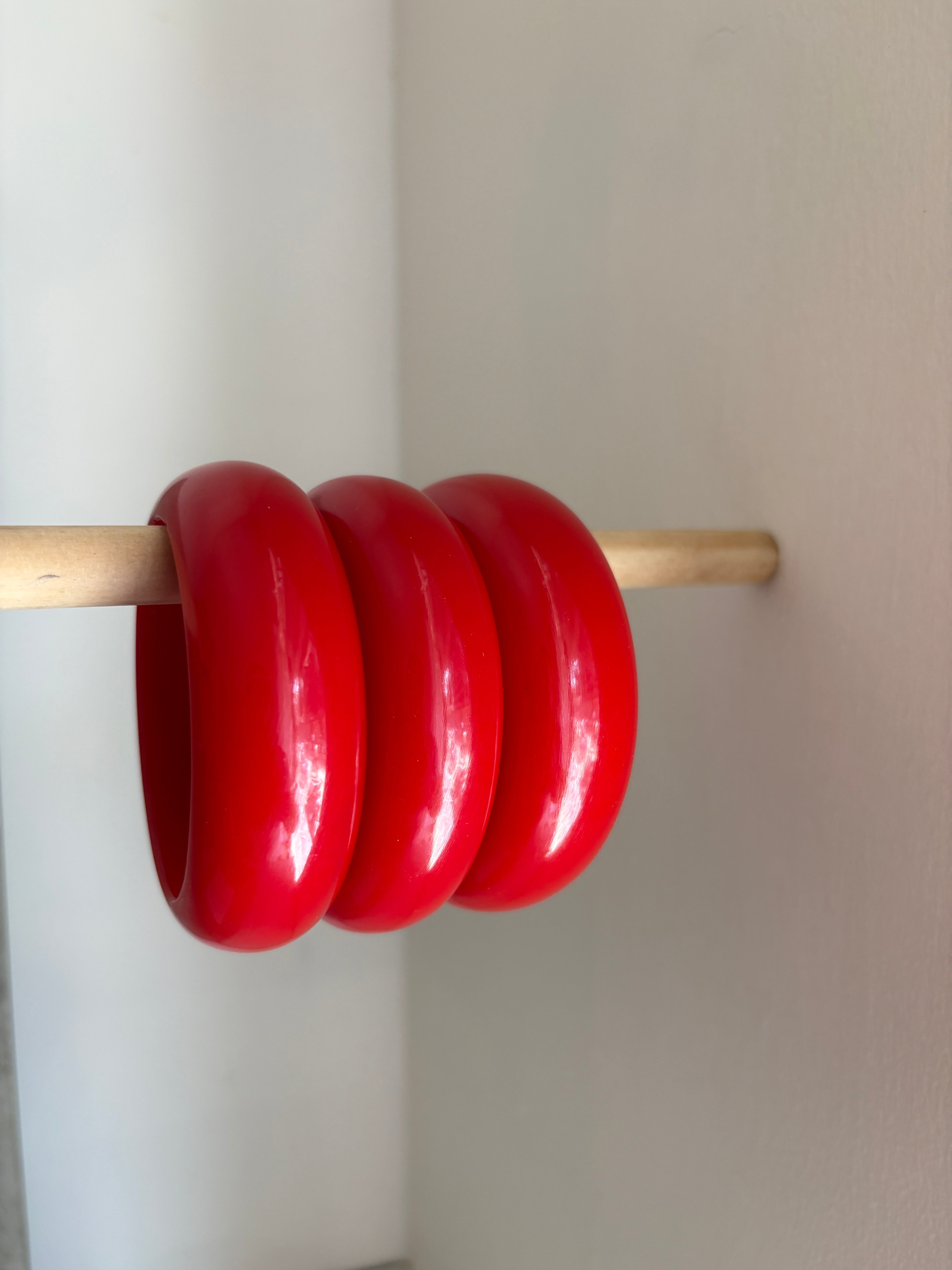 Cherry Red Dome Bangles