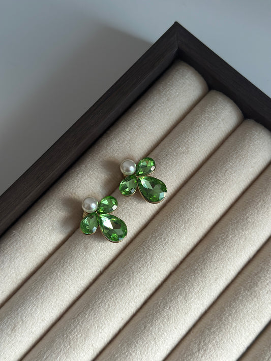 CORAL LEAF EARRINGS