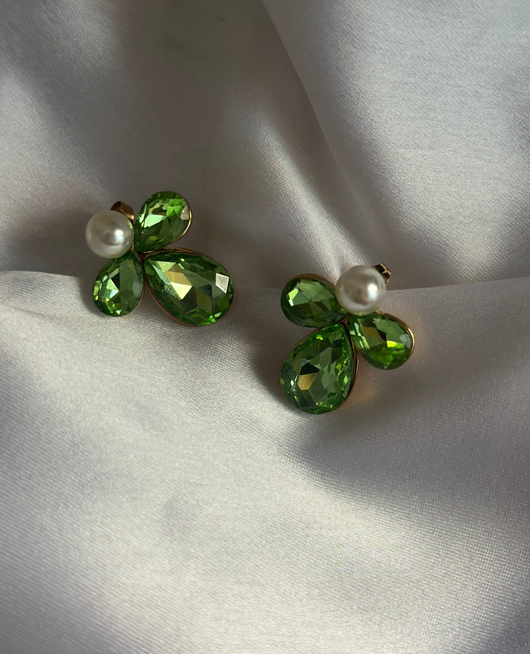 CORAL LEAF EARRINGS