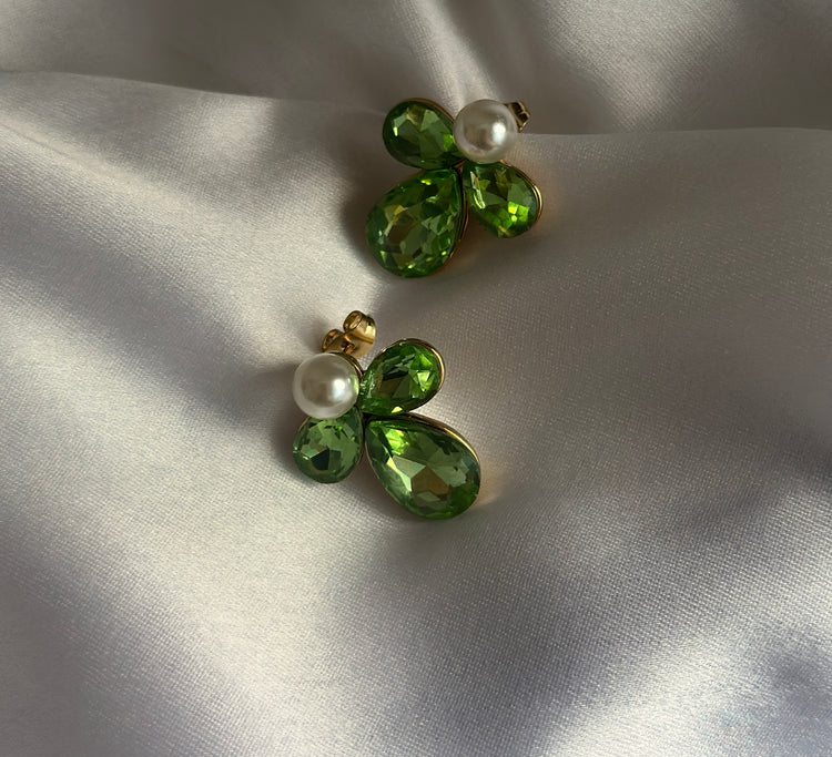 CORAL LEAF EARRINGS