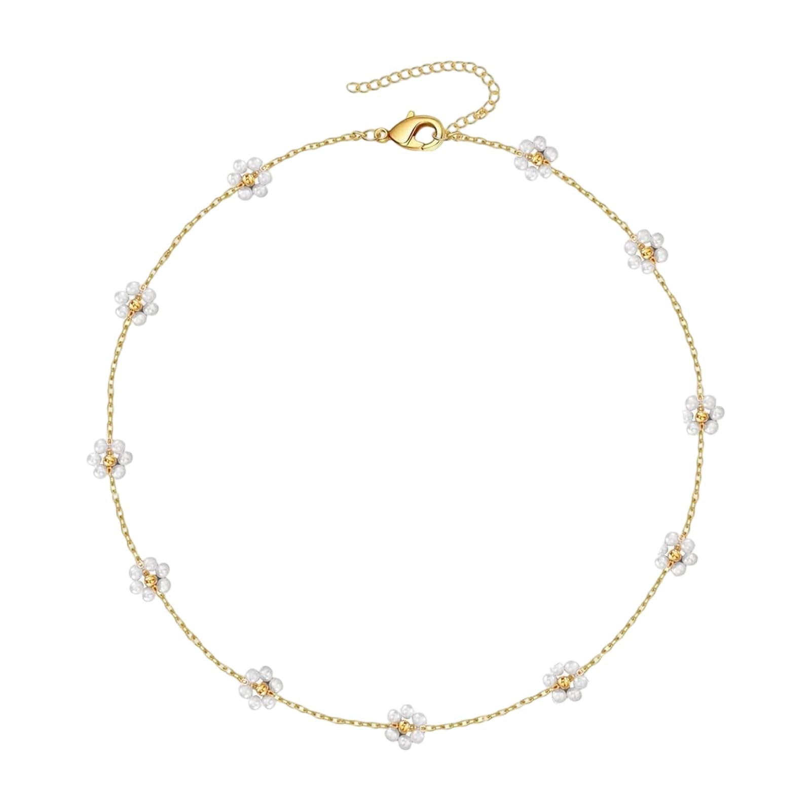 WHITE FLORA PEARL PENDANT