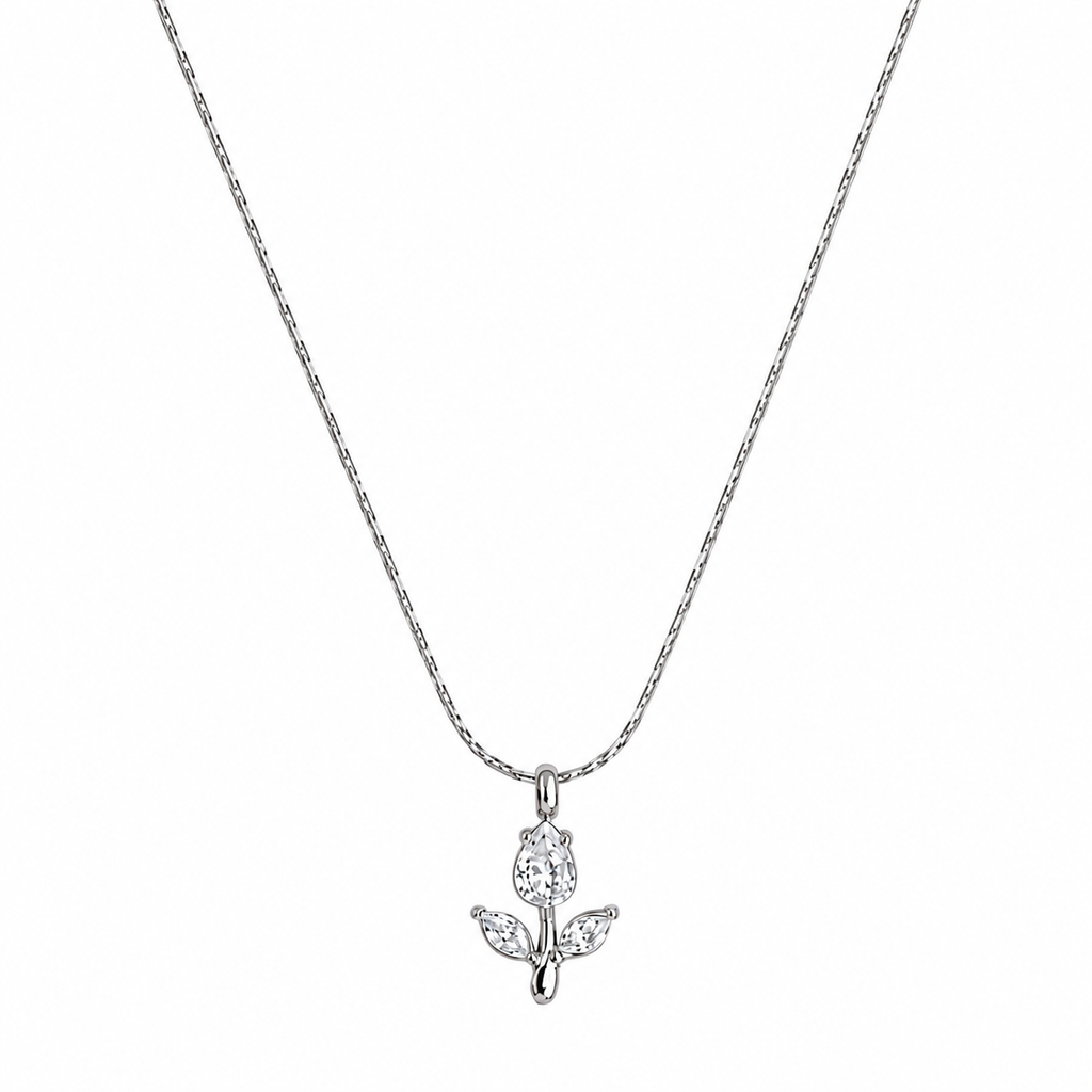 TULIP MINIMAL NECKLACE ( SILVER)