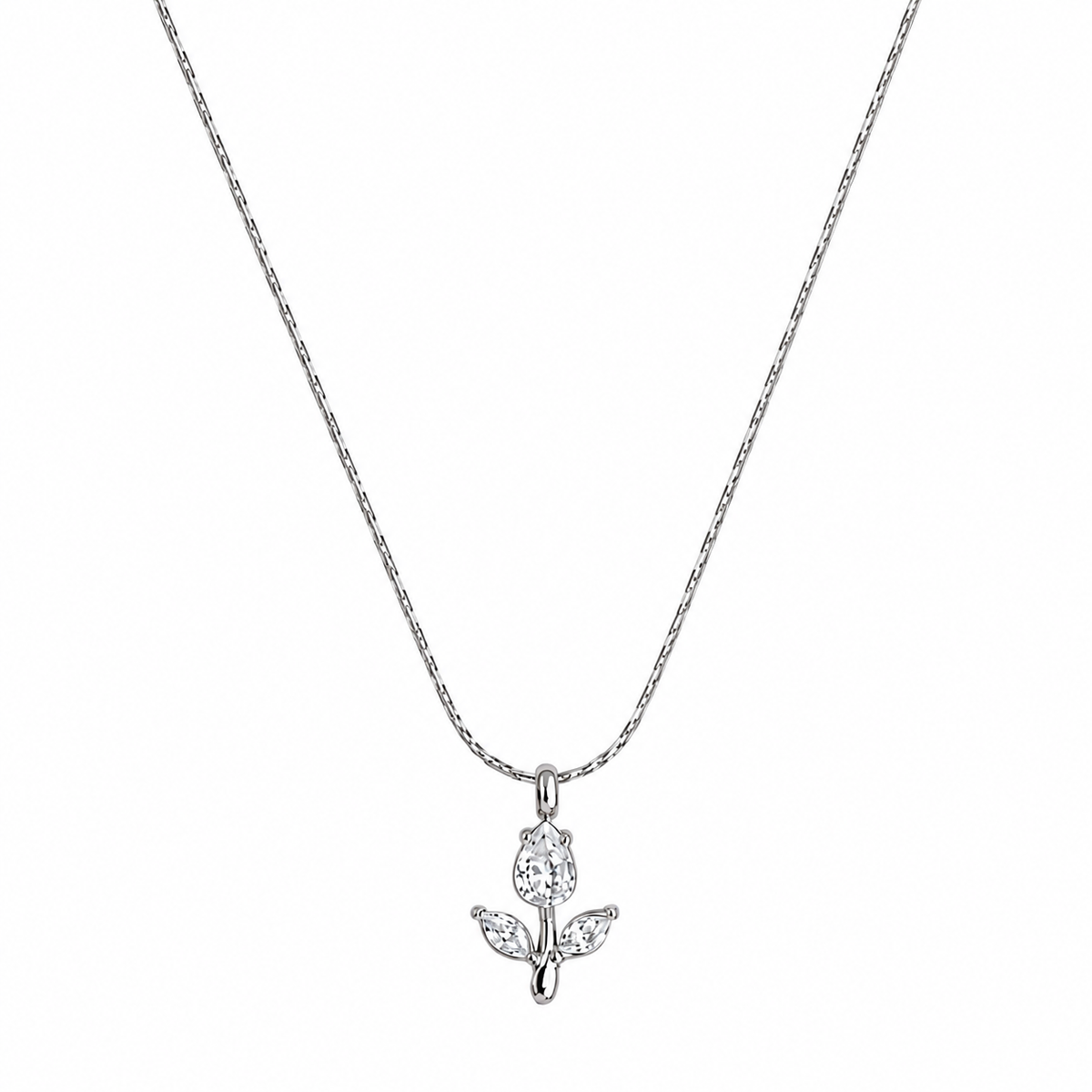 TULIP MINIMAL NECKLACE ( SILVER)