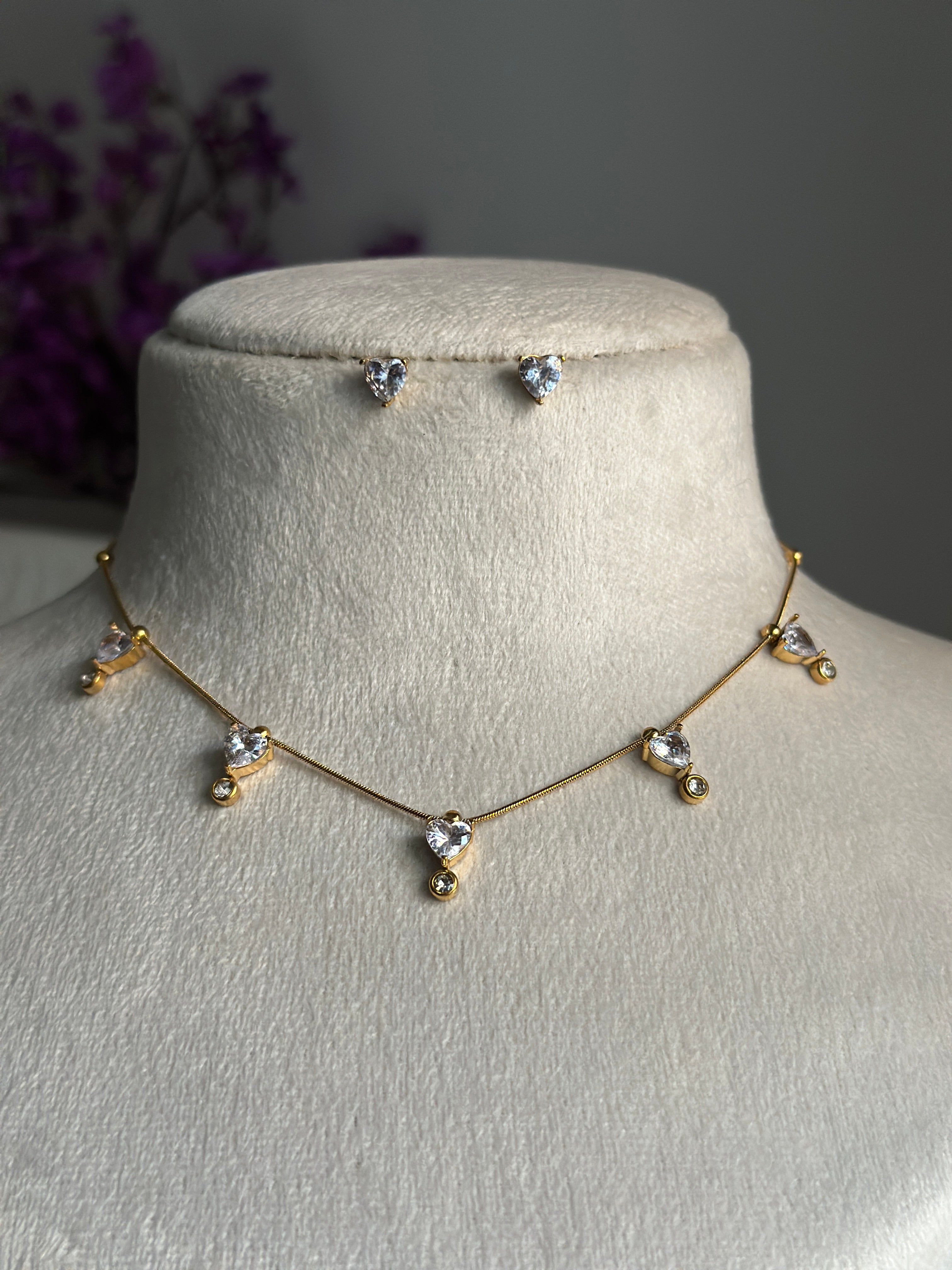 LOVER NECKLACE EARRINGS COMBO SET