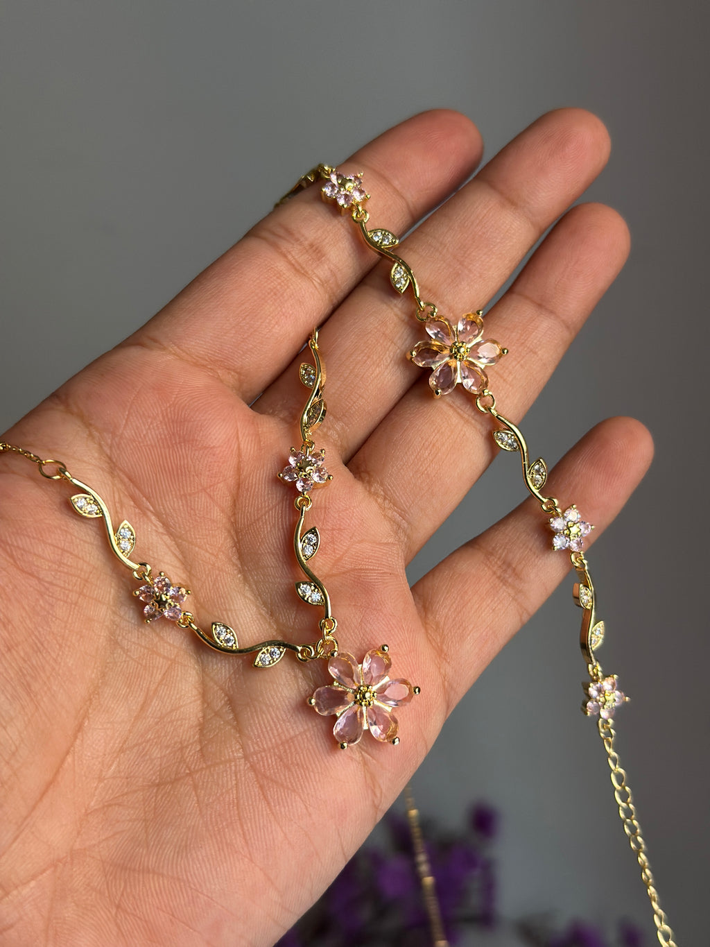 LIZA NECKLACE AND BRACELET COMBO SET