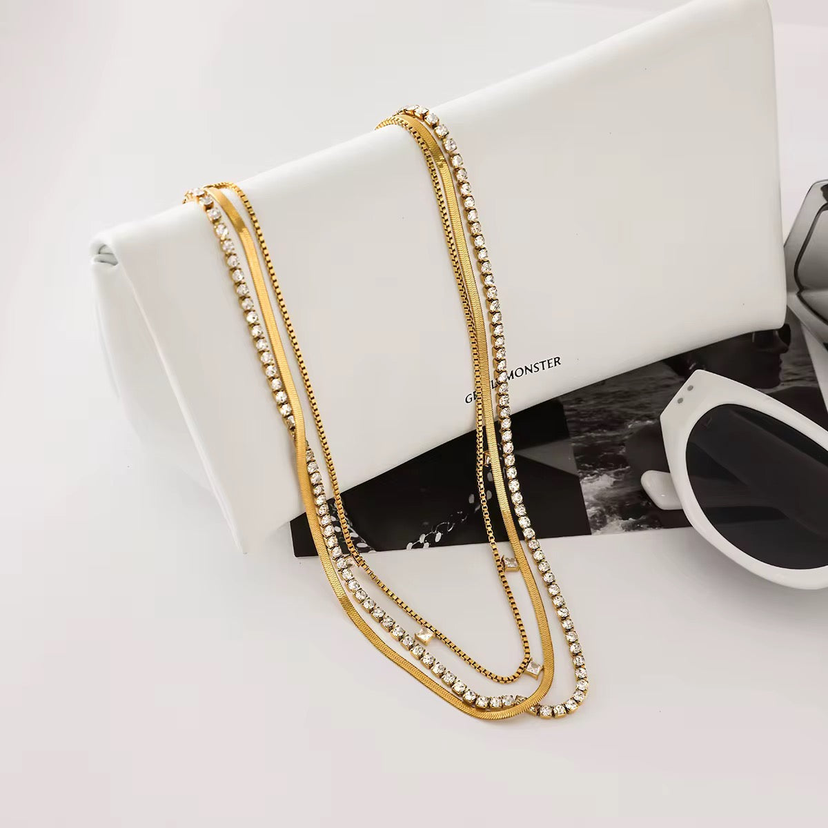 Olivia-316L- Stainless-steel-3Layer Necklace