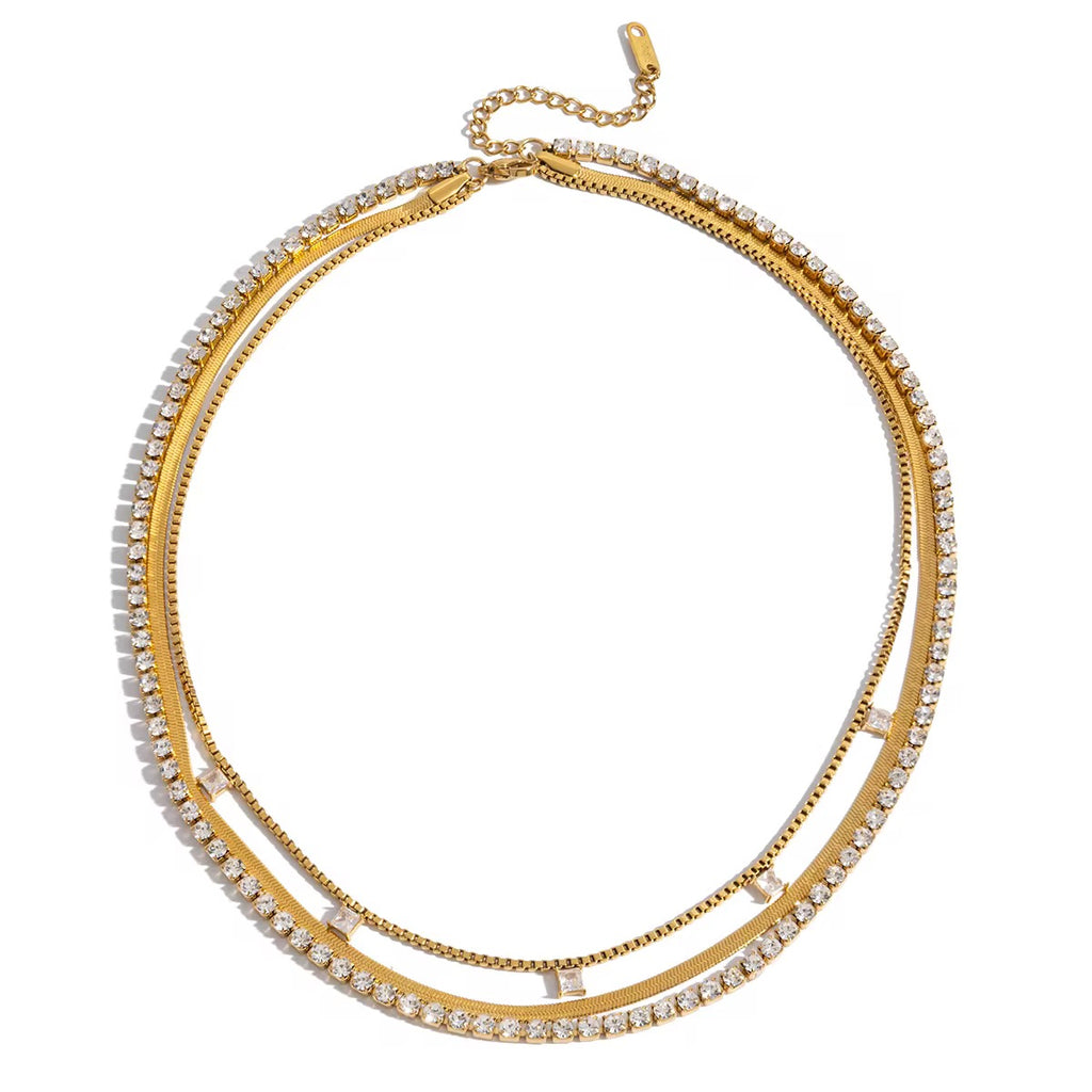 Olivia-316L- Stainless-steel-3Layer Necklace