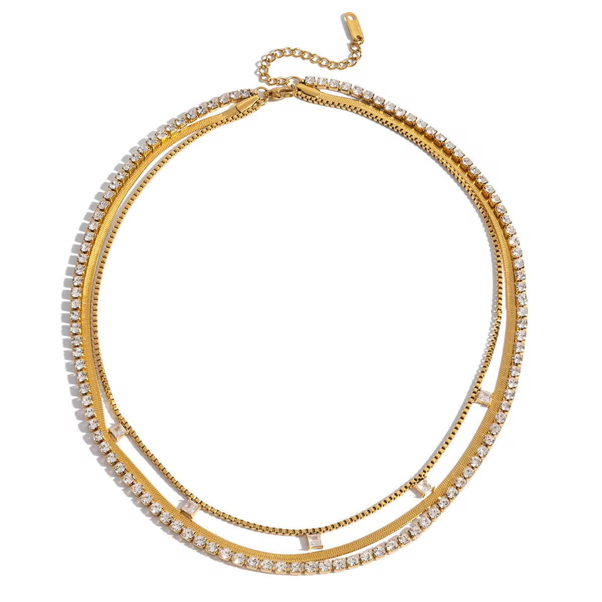 Olivia-316L- Stainless-steel-3Layer Necklace