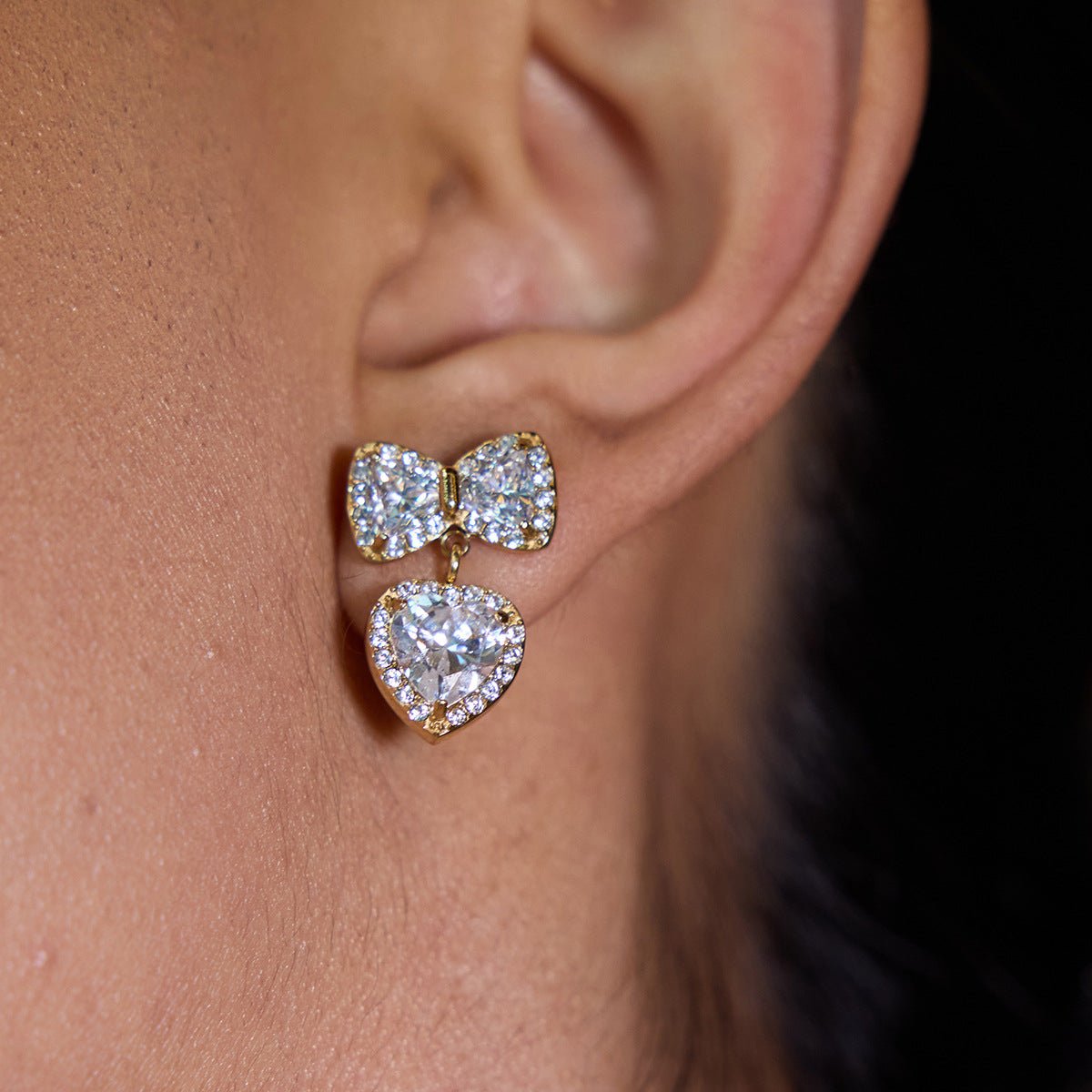 CELINA CRYSTAL BOW EARRINGS