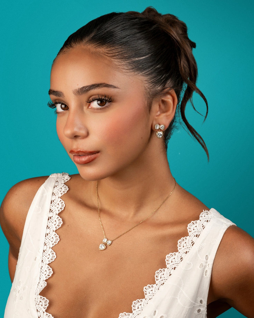 CELINA CRYSTAL BOW EARRINGS