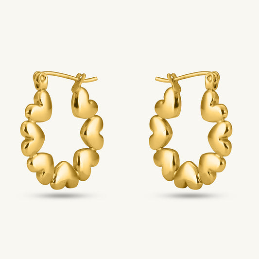 HEART LINK EARRINGS
