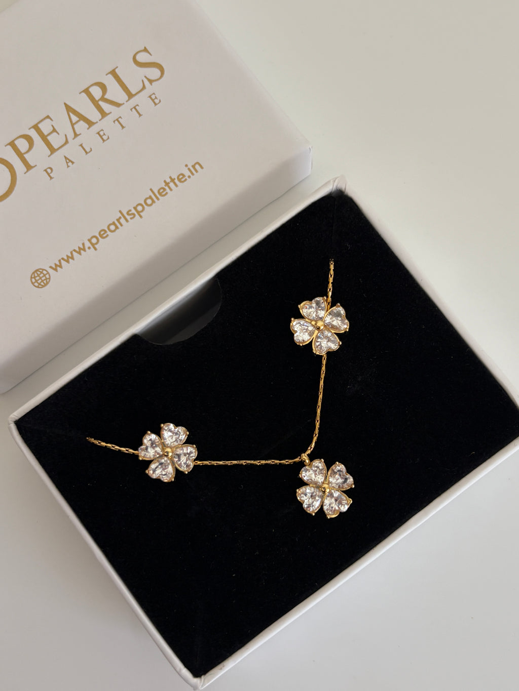 EVA DIAMOND FLORA NECKLACE SET