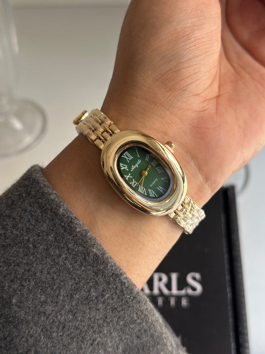 AVNI-VINTAGE-WATCH( GREEN DIAL)