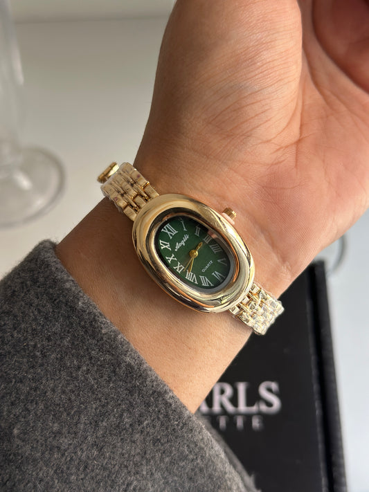AVNI-VINTAGE-WATCH( GREEN DIAL)