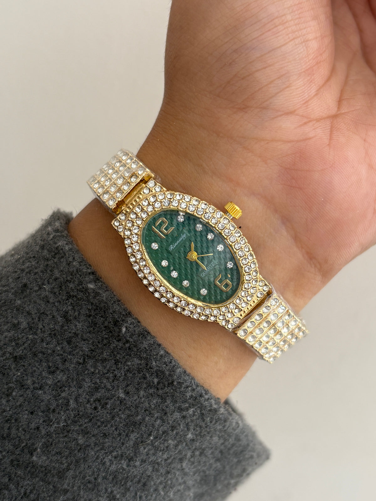AURELIA EMERALD VINTAGE WATCH