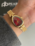 AUDREY VINTAGE WATCH ( RED DIAL)