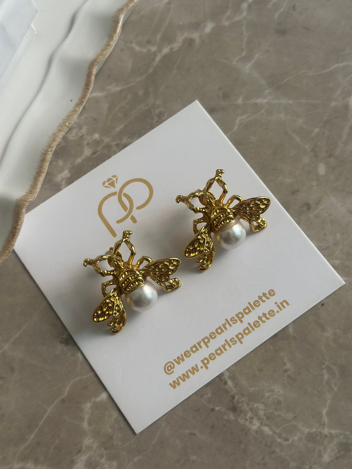 Gold- bee- Earrings