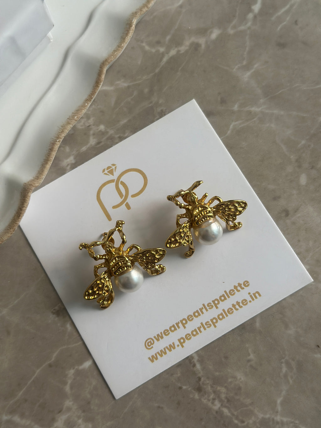 Gold- bee- Earrings