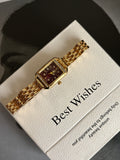 VICTORIA VINTAGE WATCH ( RED DIAL)