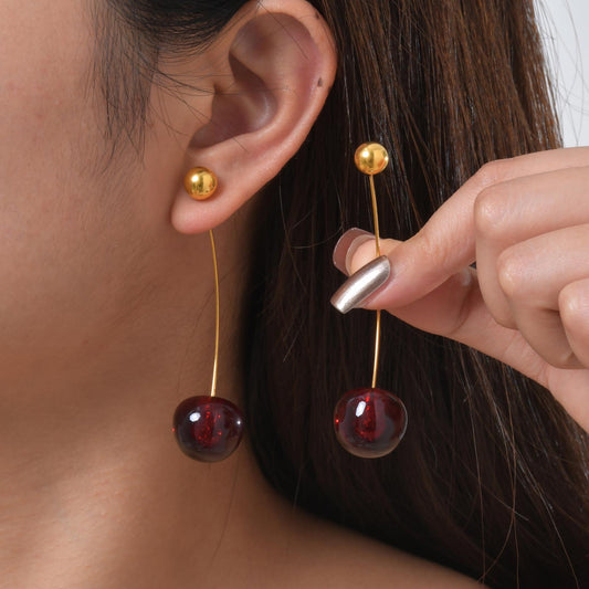CHERRY-WATERPROOF-EARRINGS