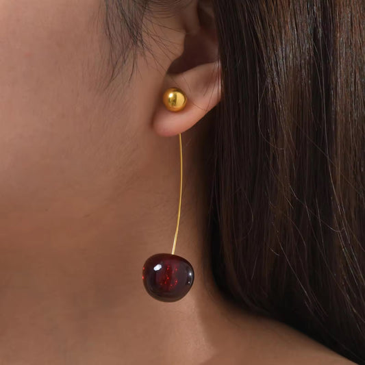 CHERRY-WATERPROOF-EARRINGS
