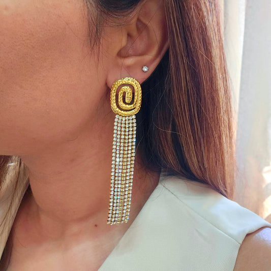 CRYSTAL- WAVY-LONG-EARRINGS