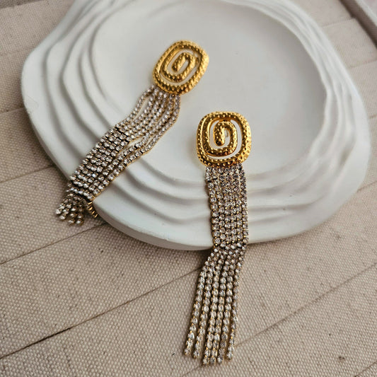 CRYSTAL- WAVY-LONG-EARRINGS
