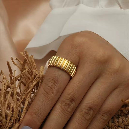 GOLDEN-RIBBED-RING(ADJUSTABLE)