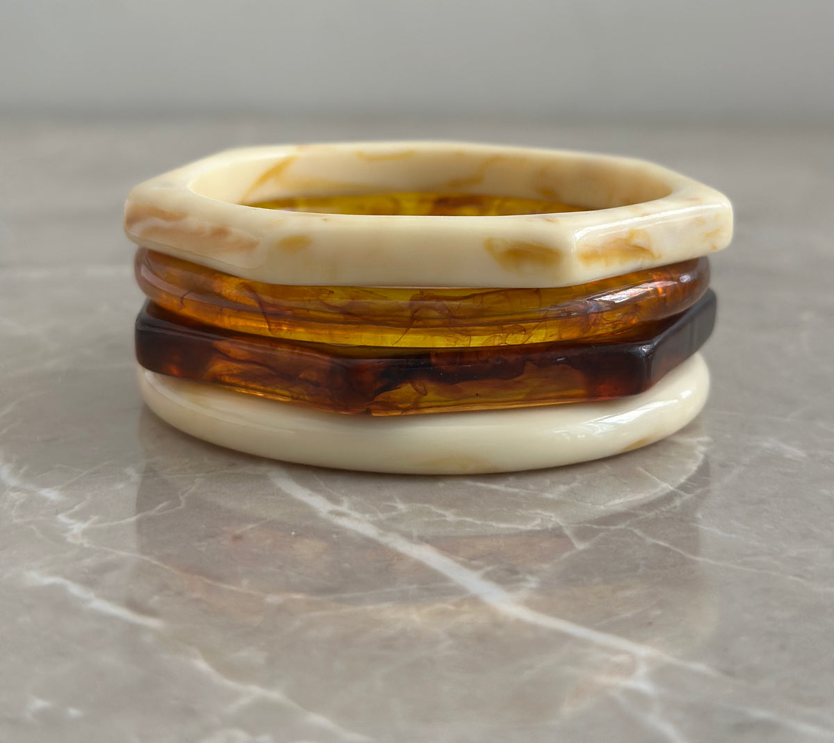 RESIN BANGLE SET ( COMBO OF 4)