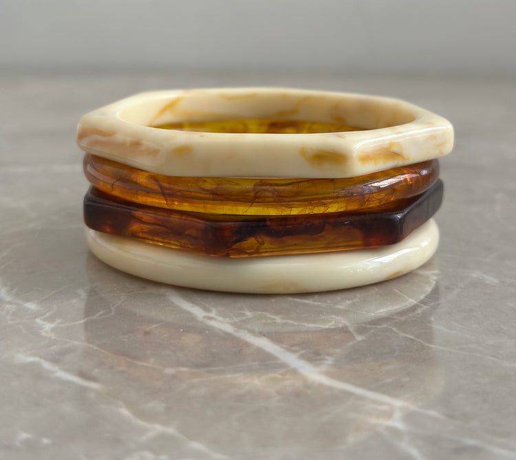 RESIN BANGLE SET ( COMBO OF 4)