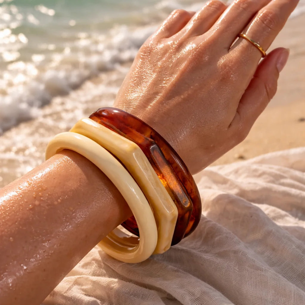 RESIN BANGLE SET ( COMBO OF 4)