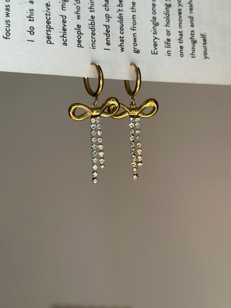 Bow- Crystal-Earrings