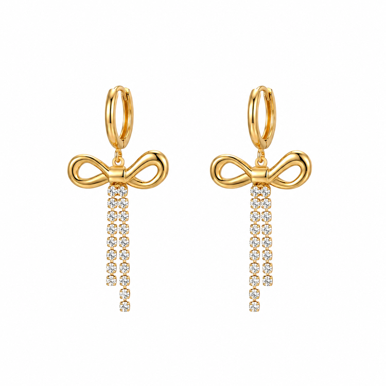 Bow- Crystal-Earrings