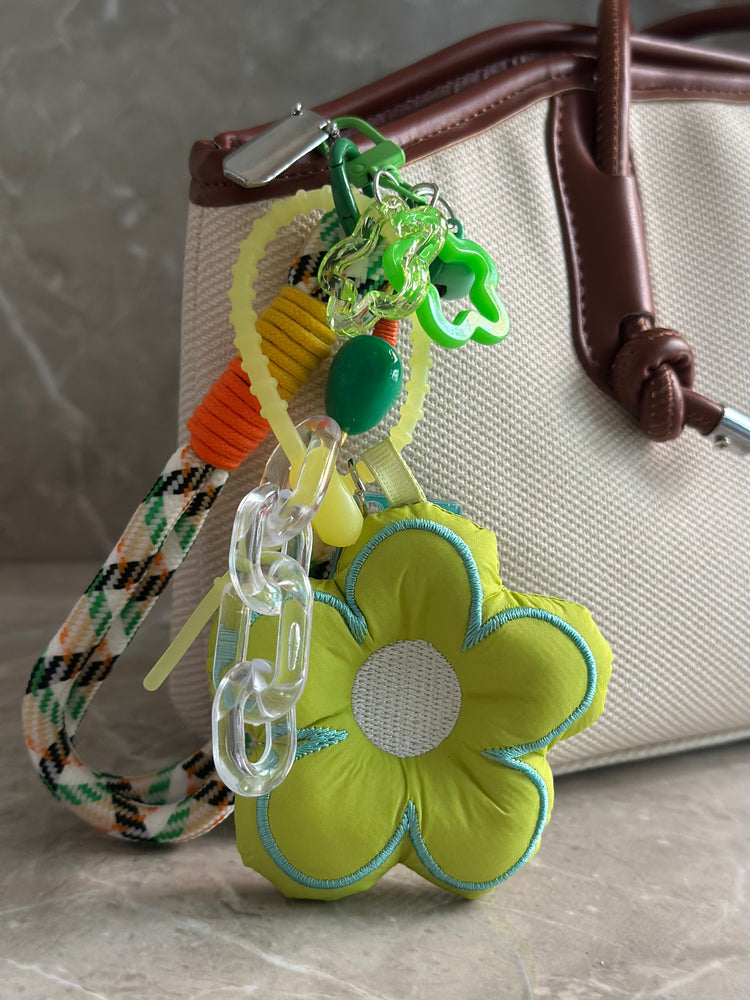LIME BLOOM BAG CHARM