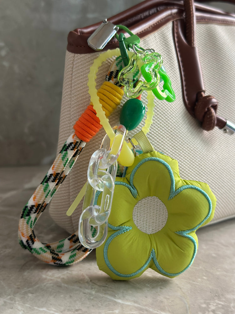 LIME BLOOM BAG CHARM